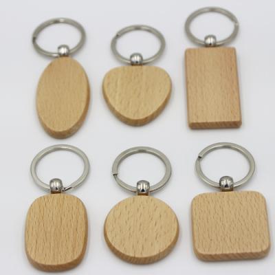 China Promotional Gift Wooden Key Chain Laser Engraving Custom Beech Key Chain Wooden Key Chain Graduation Memorial Gift for sale