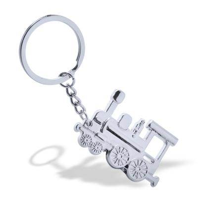 China Eco-Friendly Custom Creative Steam Train Key Chain Ring Automotive Cut Out Metal Key Chain for sale