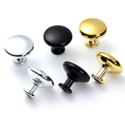 China Sealing Gloss Aluminum Alloy High Temperature Zinc Alloy Single Hole Knob Round Drawer Wardrobe Door Handle Gold Cabinet Single DoorknobKnob for sale