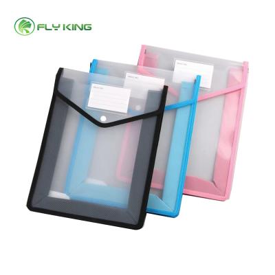 China Nonwoven Fabric Three Dimensional Vertical Zipper A4 Document Bag for sale