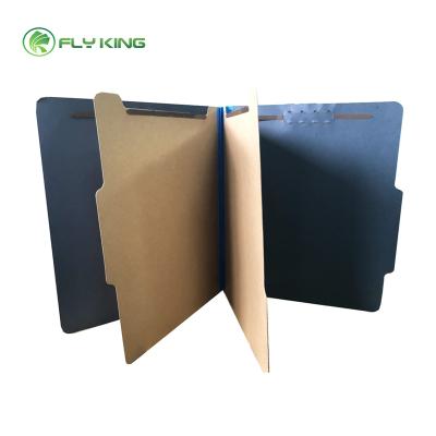 China Document Bag Office Pressboard 4-Section Filing Folder with 2 Dividers and Self Adhesive Ties for sale