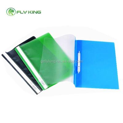 China For Clear Plastic Editing Files Office Document File Holder A4 PP Cover Folder With Clip for sale