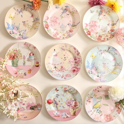 China Aoto Disposable Pizza Pasta Dinner Set Porcelain Dinnerware Fruit Black Fine Dessert Dish with Cheap Price for sale