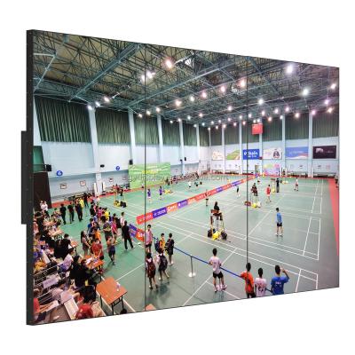 China NEW Factory 4K 65 inch indoor 1x3 stacking 112 inch lcd screen display metal ultra shrink bezel 7mm lcd video wall for advertising for sale