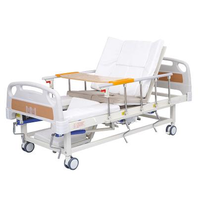 China Good price Health care medical multi function elderly nursing bed with toilet for sale