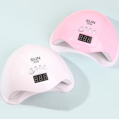 China Nail Art Tool Pink White 48W High Power LED UV Nail Lamp with Digital Timer Sun UV Light Nail Gel Dryer for sale