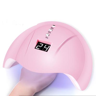 China Nail Art Tool Pink White 36W LED UV Nail Lamp with Digital Timer Screen Sun UV Light Nail Gel Dryer for sale