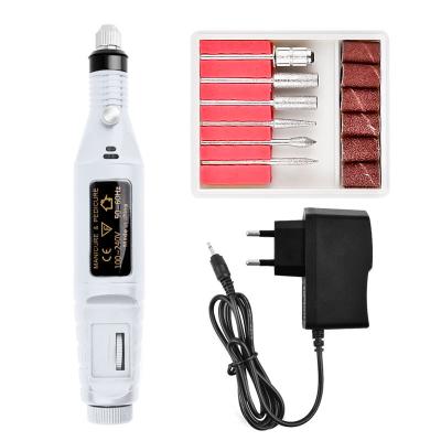 China Professional Nail Art Electric Machine Drilling Grinding Pen Nail Drill Manicure Pedicure Polisher Nail Art Decorations Tools File Set for sale