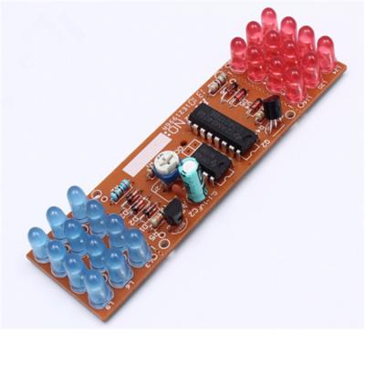 China New Dual Blue Red Blue Color Handy NE555+CD4017 DIY Flashing Lights Strobe Kit Electronic Learning Gift 15cm x 12cm x 10cm (5.91in x 4.72in x 3.94in) Kits Suite Parts for sale