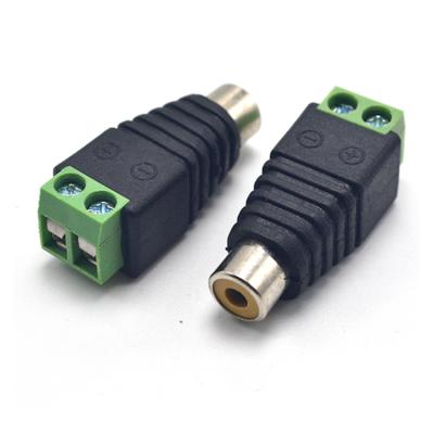 China New Surveillance Equipment RCA Female Connector DC Connector Coaxial To RCA Adapter for sale