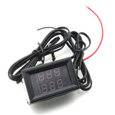 China New DC 4-28V High Accuracy Temperature Sensor Double Digital Display Metal Red Green Thermometer NTC Waterproof Probe 10cm x 10cm x 10cm (3.94in x 3.94in x 3.94in) for sale