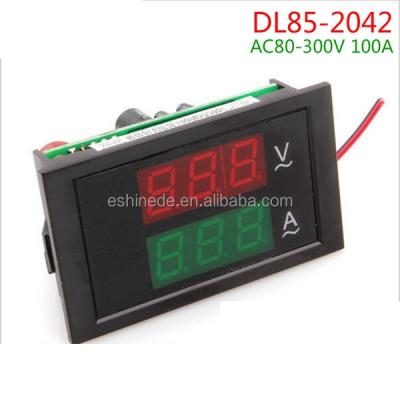 China New Dual LED EL521232566571 LED Digital AC 80-300V 50A 100A Voltmeter AC Voltage and Ammeter Current Panel Meter for sale