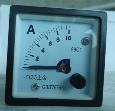 China DC 48*48mm Analog Ammeter 99C1-A 1A 5A 10A 20A 50A 100A Panel Ammeter 48*48mm for sale