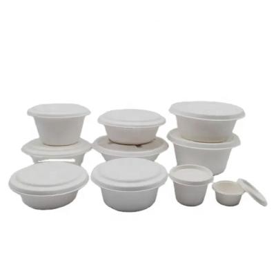 China Bio-degradable Deep Disposable Soup Bowls Heavy Duty Compostable Eco-friendly Sugarcane Bagasse Biodegradable Bowls for Soup Salad Ice Cream for sale