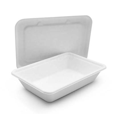 China Bio-degradable Eco-Friendly Biodegradable Sugar Cane Fiber 100%Natural Bagasse Compostable Takeaway Food Container high Quality To Go Container for sale