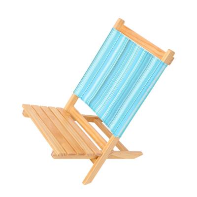 China Easy-carry Foldable Wooden Beach Lounge Camping Picnic Portable Pool Relax Chair For Garden for sale