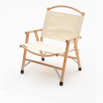 China Picnic Beach Chair Outdoor Camping Folding Chairs Canvas Easy-Carry Lightweight Solid Wood Deck Chair for sale