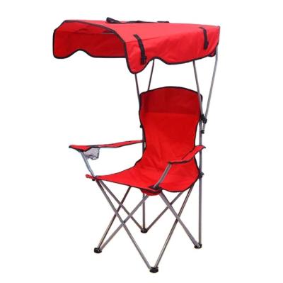 China Easy-carry Camping Chair with Canopy Folding Beach Chair with Umbrella Raising Travel Chair with Canopy Shade for sale