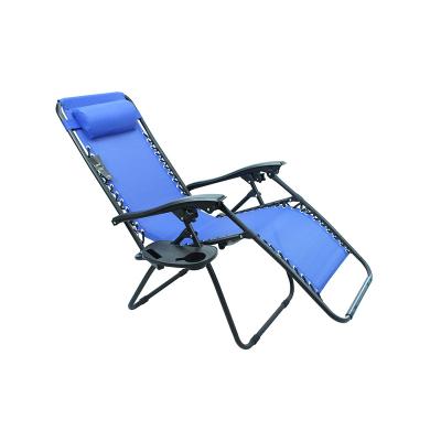 China High Back Folding Beach Lounger Deck Easy-Carry Outdoor Camping Chairs Foldable Garden Chair With Pillow for sale