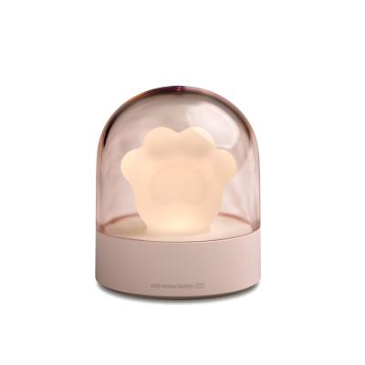 China Modern 2021 New Arrivals Cartoon Cat-Paw Shaped Music Night Lights USB Charge LED Bedroom Sleep Atmosphere Baby Night Lights Lamp for sale