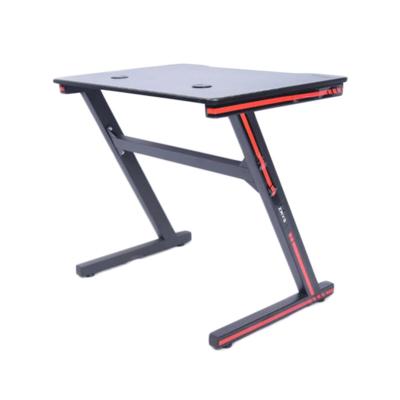 China Modern Design Depth Amazon Design Hot Sale Products RGB Game Table Gaming Desk T Shaped PC Computer Game Table for sale