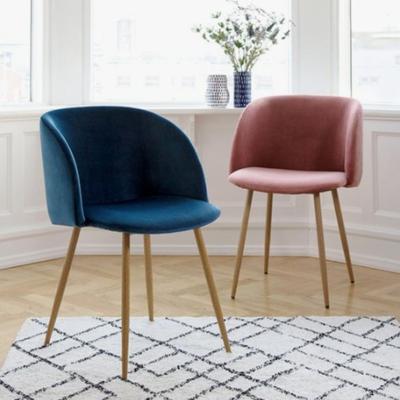 China Strength Factory Best Selling High Quality Modern Dining Room Furniture Fabric Dining Chair Velvet Design for sale