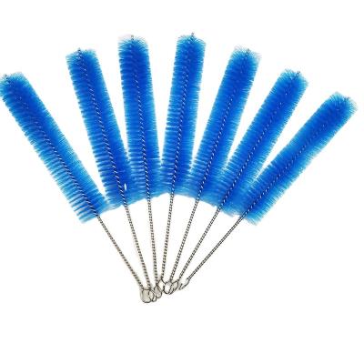 China Sustainable Blue Color Stiffen Cleaning Brush Nylon Tube Brush Hard for sale