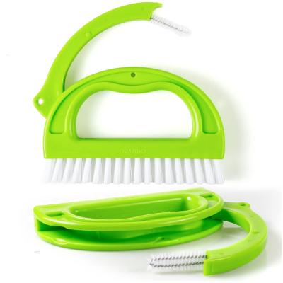 China Sustainable Grouting Brush Tile Grout Scrub Brush With Stiff Handle Cleaning Brush For Bathroom Floor Lines for sale