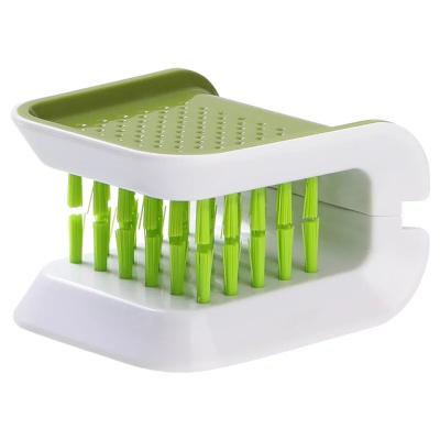 China Two Sided U Type Clean Tool Knife Sustainable Natural Kitchen Scrub Dish Washing Brush for sale