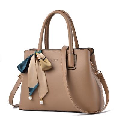 China Durable Newest Elegant Woman PU Handbags Minimalist Solid Color Hand Bag Shoulder Bags Large Capacity PU Crossbody For Gifts for sale