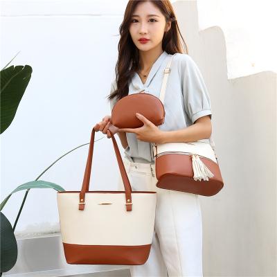 China Fashion Popular Tassel Shoulder Bag 3 Pcs Set Crossbody Bag Waterproof Travel Bag Handbag for sale