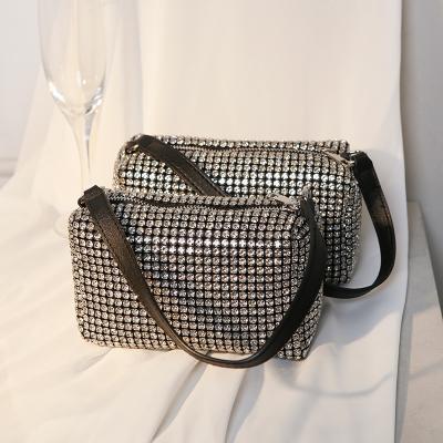 China Fashion 2023 Wholesale Rhinestone Handbag For Women Bag High Quality Shoulder Cosmetic Storage Bag for sale