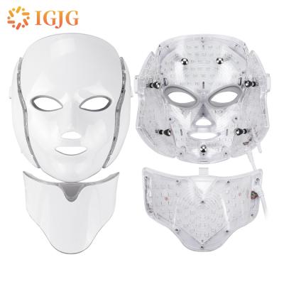 China Dye Removal Skin Rejuvenation 7 Colors Beauty Therapy LED Face Masks Programmable Led Light Face Mask for sale