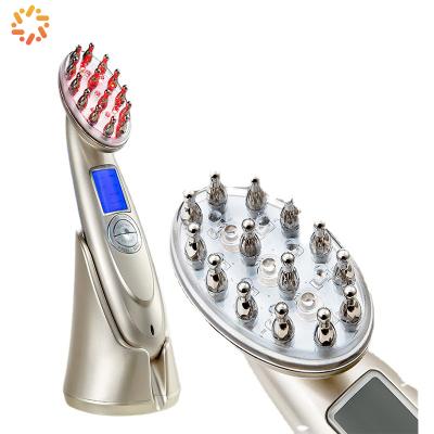 China Home Electric Infrared Massage Growth Care Treatment Hair Brush Comb Hair Grow Laser Hair Loss Comb for sale