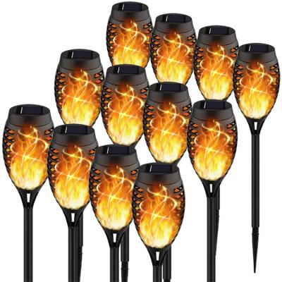 China Garden Christmas Halloween LED Solar Flame Lights IP65 Outdoor Waterproof Led Solar Garden Light Flame Flickering Light for sale