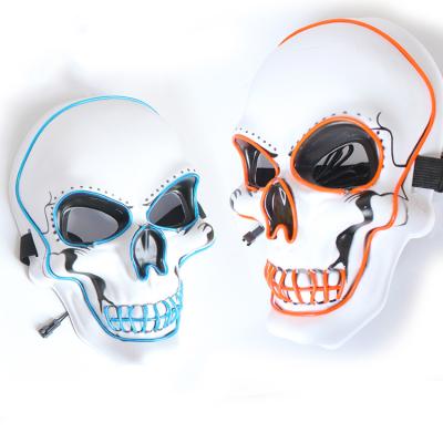 China Glowing Head Halloween LED Skul Mask Scary Ghost Mask Party Masks for sale