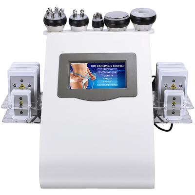 China Weight Loss 6 in 1 Ultrasonic 40k Cavitation Vacuum System RF Lipolaser Cavitation Vacuum Treatment Body Slimming Machine for sale