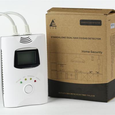 China LPG gas leak alarm with backlit LCD screen and relay output for sale