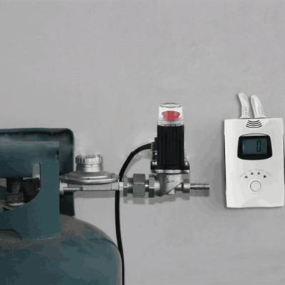 China Gas cylinder leak detector,lpg leak detector with shutoff valve DN15 for 1/2