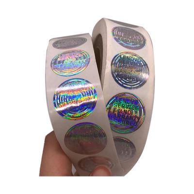 China Waterproof 2D 3D Round Roll Hologram Authentic Stickers for sale