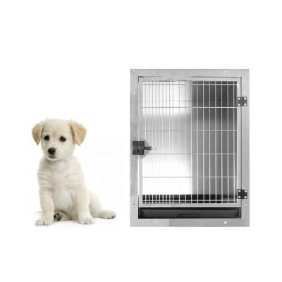 China Modular Veterinary Dog Cat Pet Show Cage Bank Viable Pet Cage Bank Whosale Hospital Stainless Steel Vet For Big Small Animal for sale