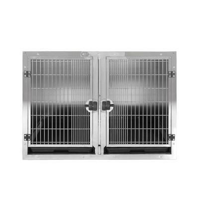 China Modular Veterinary Dog Cat Pet Show Cage Bank Viable Pet Cage Bank Whosale Hospital Stainless Steel Vet For Big Small Animal for sale