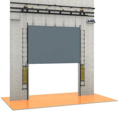 China Long term supply of good flatness projection large scale electric stage steel fire curtain for sale