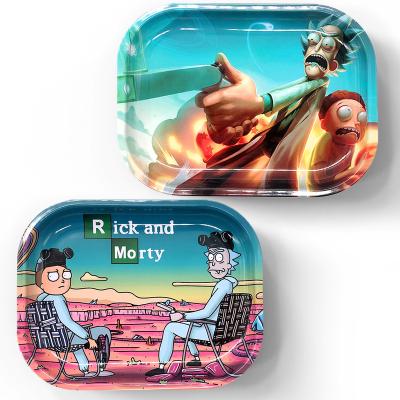 China Custom Hot Selling Tin Rolling Tray Tobacco Metal Rolling Tray Eco-friendly With Magnetic Lid for sale