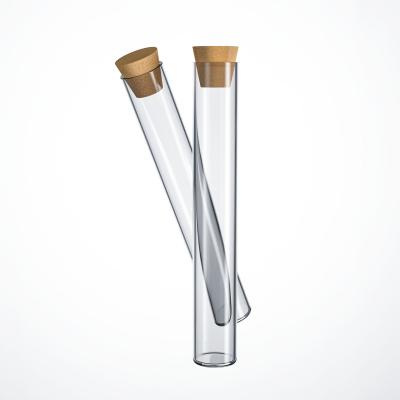 China Hot Sale Custom Food Child Resistant Glass Tubes Containers Cork Top Test Tube With Cork for sale