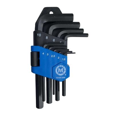 China Easy To Use High Quality Chrome-Vanadium Hex Key Set Widely Used C-Market Steel 9 Pcs for sale