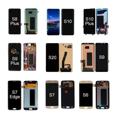 China Ultra Fix Phone Screen S3 S4 S5 S6 S7 Edge S8 S9 S10 S20 LCD Display Screen Touch Cell Phone Broken LCDs For the Samsung Galaxy for sale