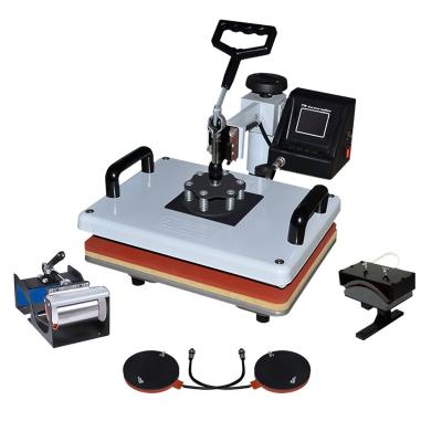 China Garment Shops Freesub Hot Sale 5 in 1 Heat Press Machine for T-shirts Hat Cap Mugs Plate for sale