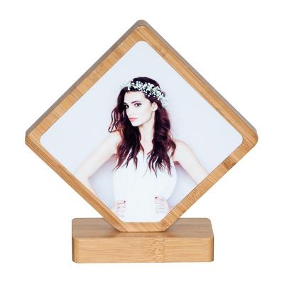 China Decoration Freesub New Arrival HD Sublimation Aluminum Foil Photo Frame Music Box Bamboo Wooden Medal for sale