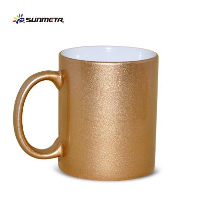 China Factory Supply Sustainable Sunmeta Good Quality Coated Sublimation Gold Mug Gold Mug for sale